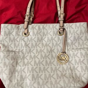 Cream MK purse